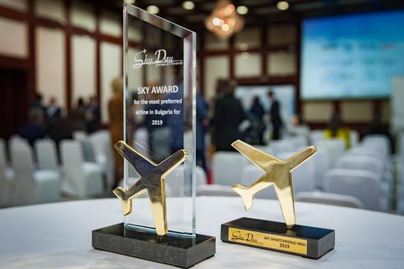 Bulgaria Air отново спечели голямата награда за авиокомпания на годината на Sky Awards 2019