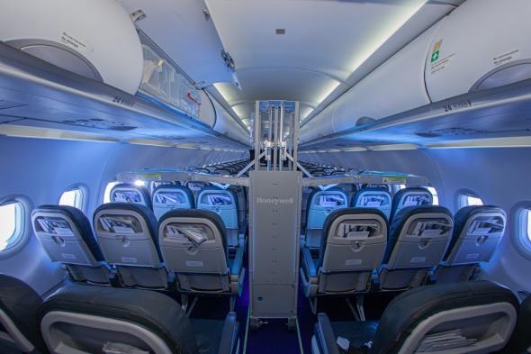  Bulgaria Air starts disinfecting aircraft with the ultra-modern UV technology Honeywell UV Cabin System II